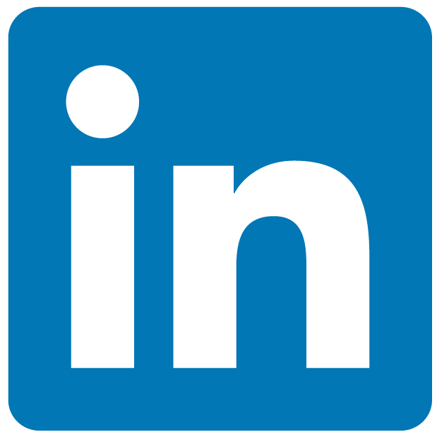 linkedin logo blue and white